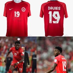 New World Cup QATAR 2022 CANADA Davies #19 HOME Mens Soccer Jersey